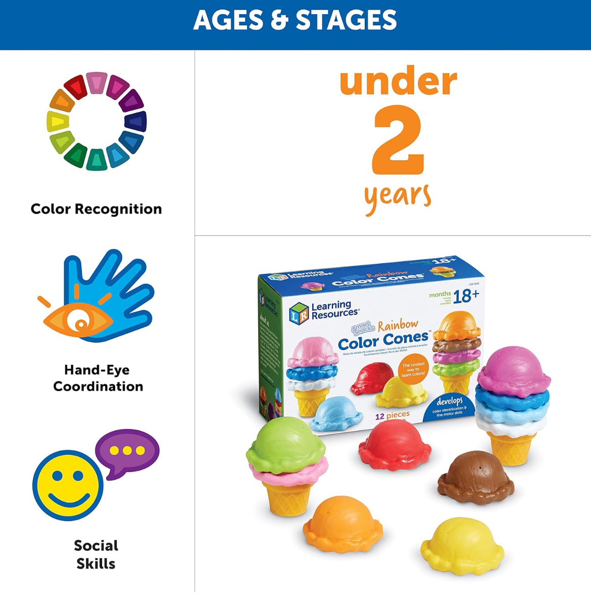 Smart Snacks Rainbow Color Cones
